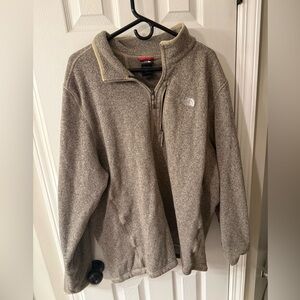 The North Face Men’s Tan/Gray Full-Zip Fleece Pullover